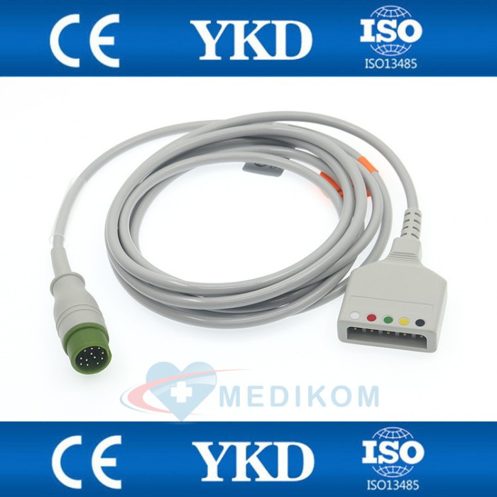 Kabel EDAN, Mindray iMEC8 / iMEC10 / IMEC12 / iMEC15, BeneView T5 / T6 / T8 / T9 połączeniowy z odprowadzeniami EKG (5-odpr.)