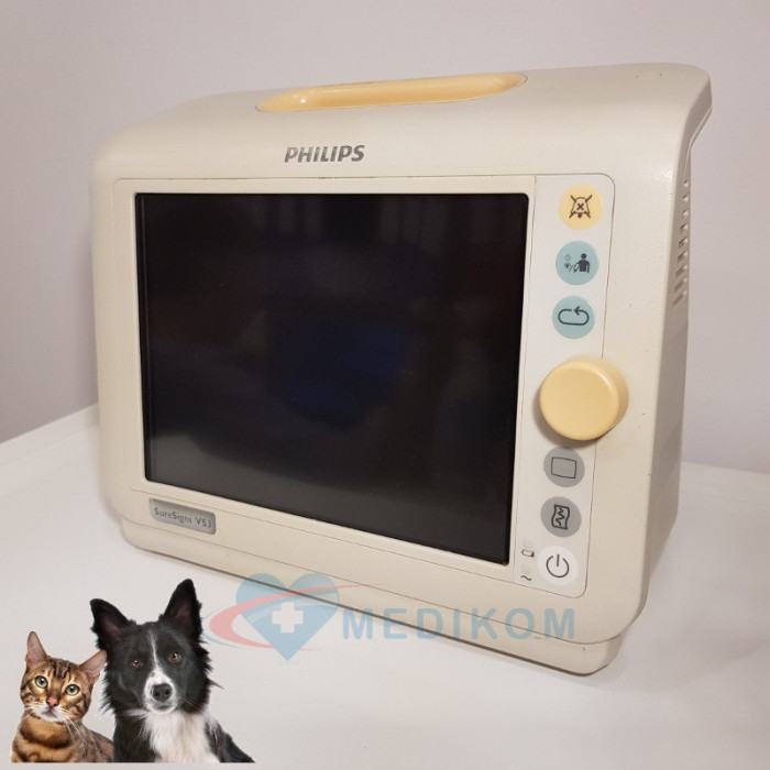Monitor pacjenta Philips SureSigns VS3 z akcesoriami weterynaryjnymi