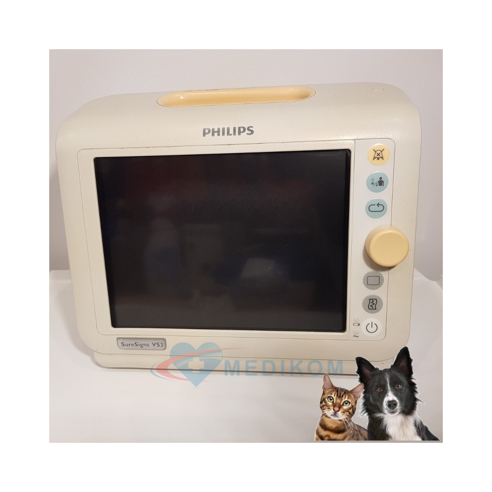Monitor pacjenta Philips SureSigns VS3 z akcesoriami weterynaryjnymi