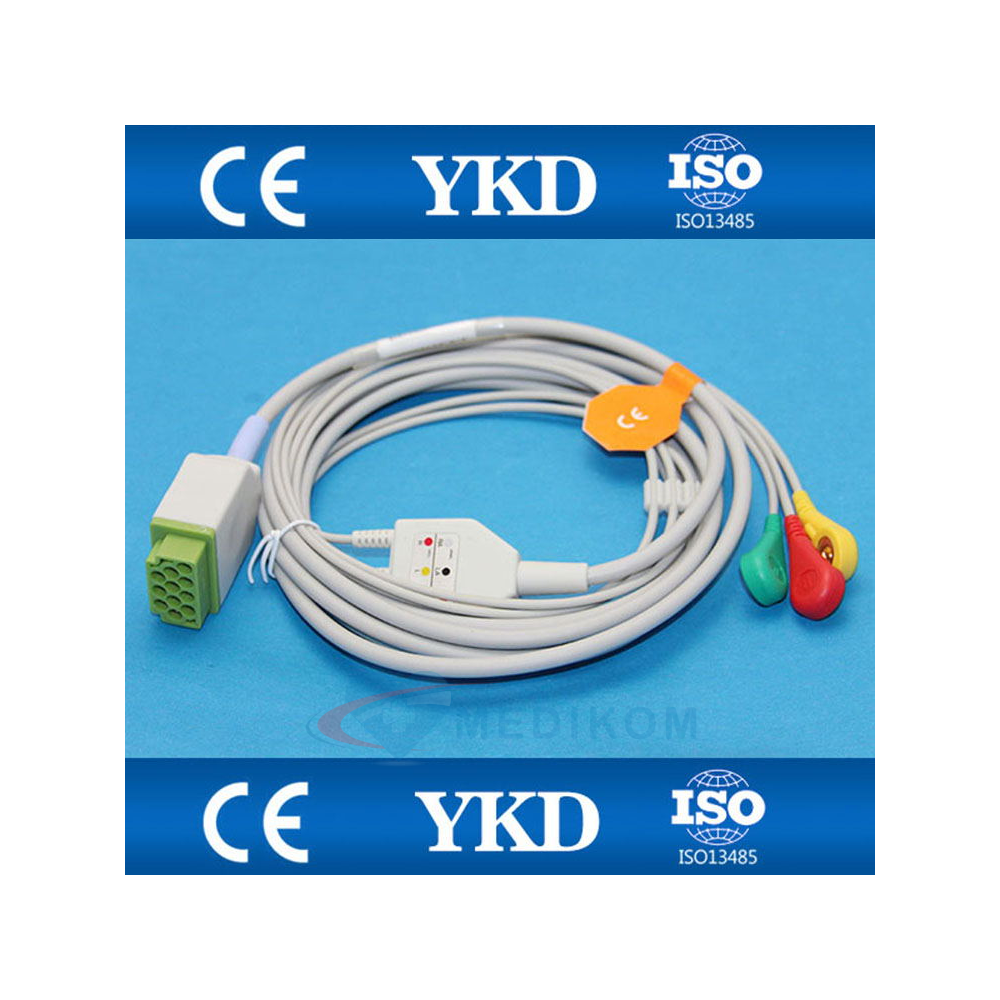 Kable GE Healthcare kompletny EKG 5-odpr. Dash Pro 4000, Dash Pro 3000, Dash Pro 2000, Dash 2500, Dash Pro 2000