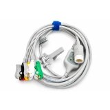 Kabel EKG kompletny – nierozłączny, 5-odprowadzeniowy kompatybilny z kardiomonitorami i defibrylatorami Philips, HP, Nihon Kohde