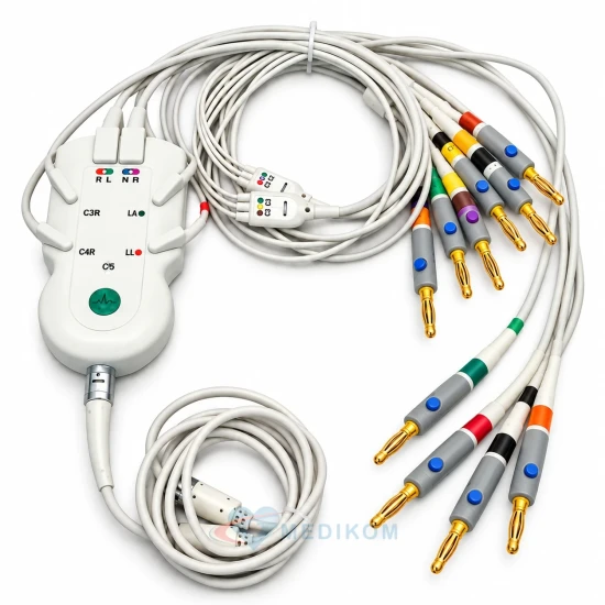 Kable EKG do HP Philips elektrokardiograf TC30  TC60, m1700a / 1701a / 1702a