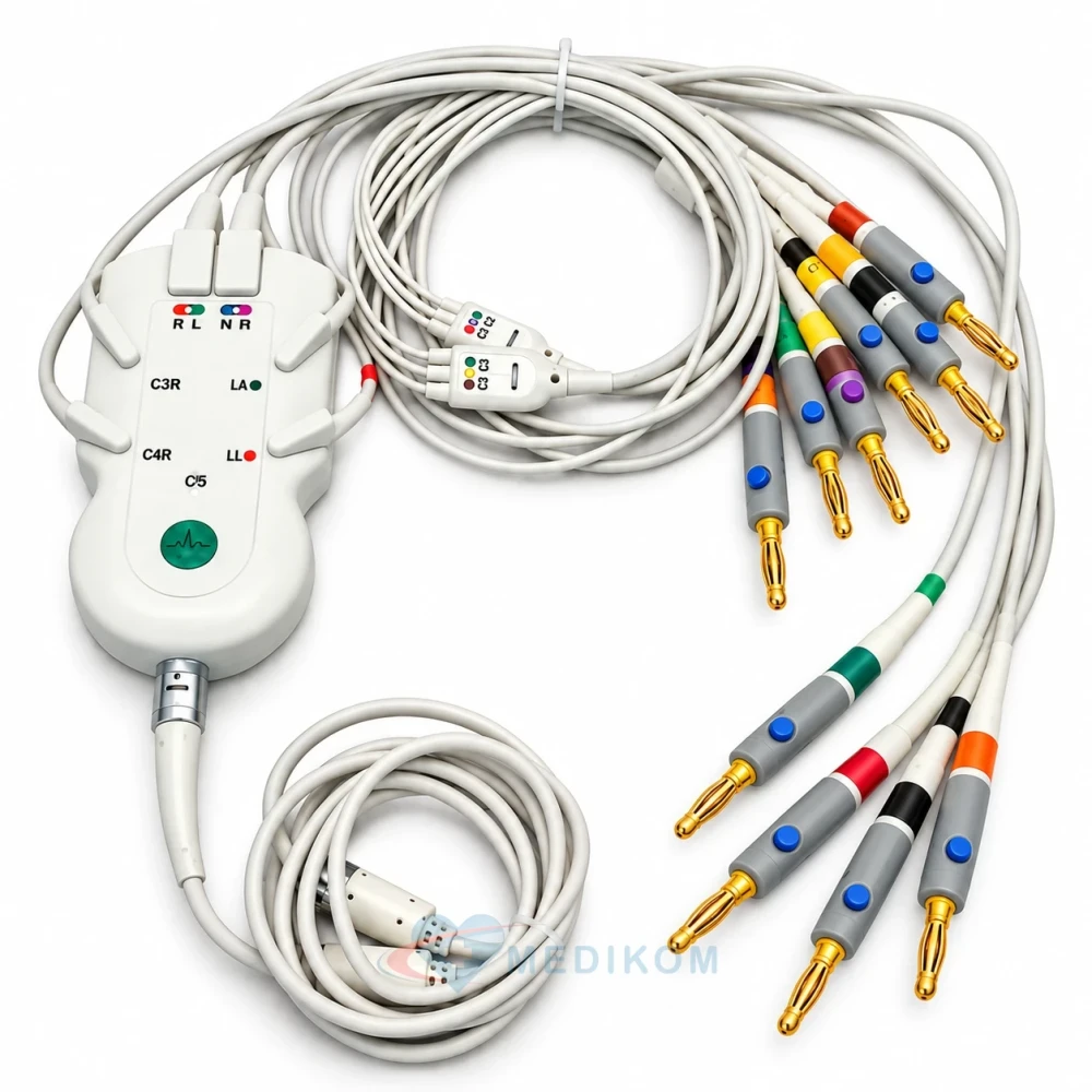 Kable EKG do HP Philips elektrokardiograf TC30  TC60, m1700a / 1701a / 1702a