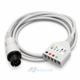 Kabel główny EKG rozłączny AAMI na 5 odprowadzeń kompatybilny z kardiomonitorami i defibrylatorami Mindray, Edan, Drager, Goldwa