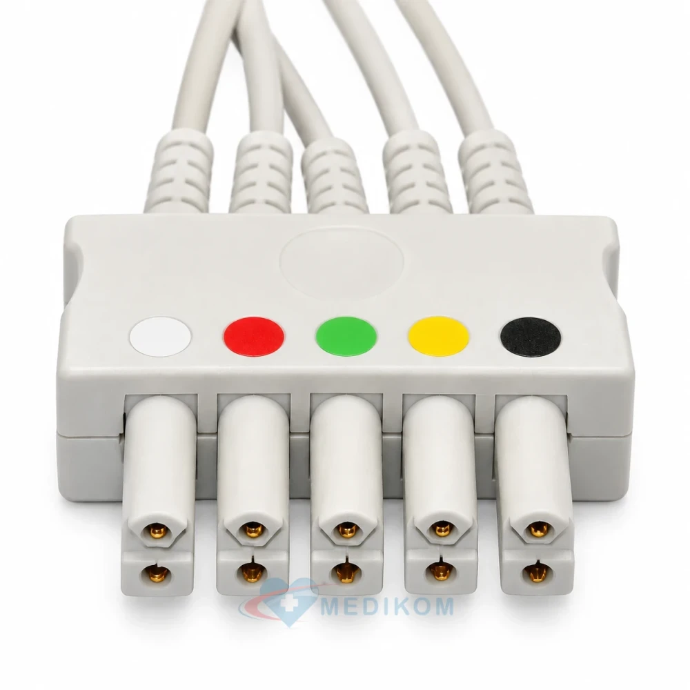 Kable EKG Mindray kabel odprowadzeniowy 5 odprowadzeń EDAN, Penlon, Goldway, Mindray