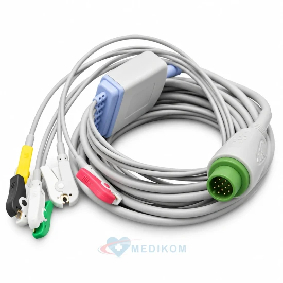 Kabel EKG kompletny 5-odprowadzeń EDAN, Mindray iMEC8  iMEC10  IMEC12  iMEC15, BeneView T5 T6 T8 T9