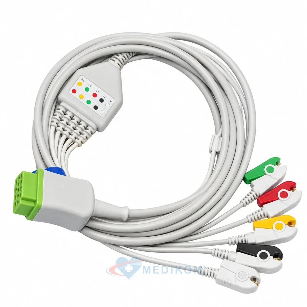 Kable GE Healthcare kompletny EKG 5-odpr. Dash Pro 4000, Dash Pro 3000, Dash Pro 2000, Dash 2500, Dash Pro 2000