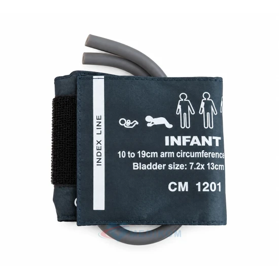 Mankiet NIBP 10 - 19 cm dwuwężykowy, wielorazowego użytkudla neonatologiczne Datex-Ohmeda, Ge Healthcare, Diascope.